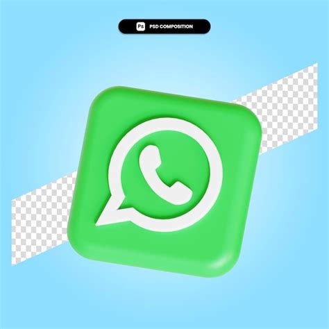 Premium Psd Whatsapp Logo Application 3d Render Illustration Isolated