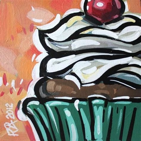 Cupcake 9 Original Fine Art For Sale Roger Akesson Painting
