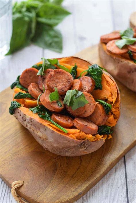 Sausage Stuffed Sweet Potatoes · Seasonal Cravings