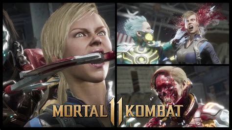 All Fatalities On Cassie Cage Mortal Kombat Youtube