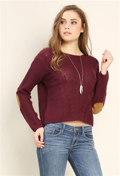Elbow Patch Sweater Shop Old Sweaters At Papaya Clothing