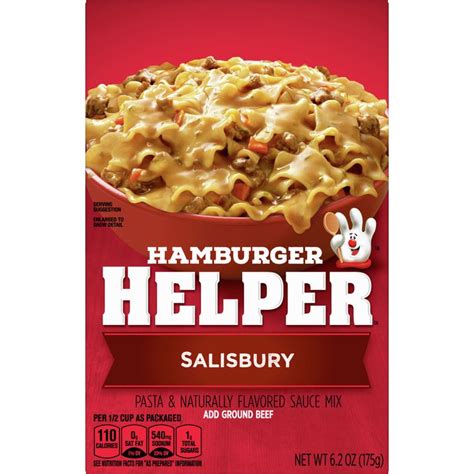 I will say though, the last few trips i've been unsatisfied. Hamburger Helper Salisbury Pasta and Sauce Mix, 6.2 oz ...