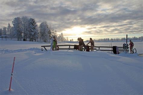 Ice Swimming In Pello In Lapland Finland Laponie Laponie Finlande
