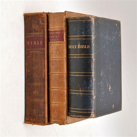 Set Of Three Very Large Antique Holy Bibles 1778 1813 And 1844