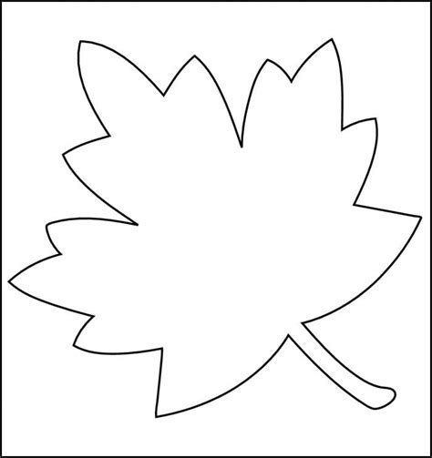 Large Leaf Template Printable Perfect For Fall Leaf Craft Projects Or