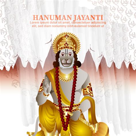 Free Shri Hanuman Jayanti Indian Festival Background 21113882 Png With