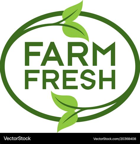 Farm Fresh Logo Royalty Free Vector Image Vectorstock
