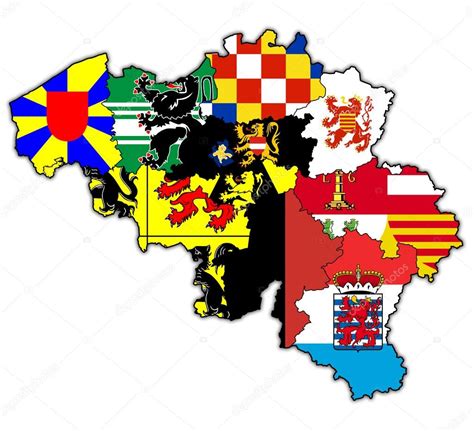 Provincies van belgië oefenen op een blinde kaart: provincies op kaart van België — Stockfoto © michal812 ...