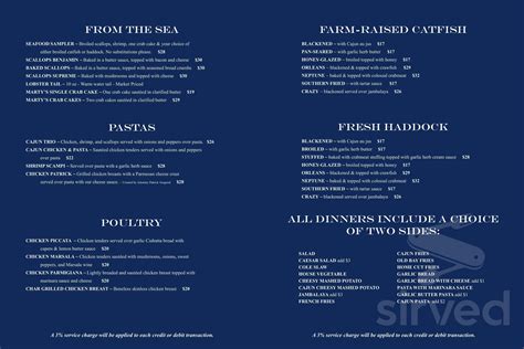 Martys Blue Room Menu In Nanticoke Pennsylvania Usa