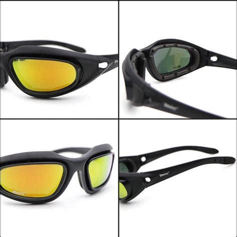 Daisy C5 Ballistic Goggles Polarized Tactical Military Sunglasses 4 Lens Kit Sporting Goods