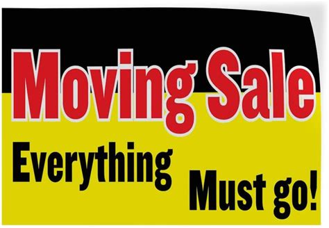 27inx18in Decal Sticker Multiple Sizes Moving Sale Everything Must Go