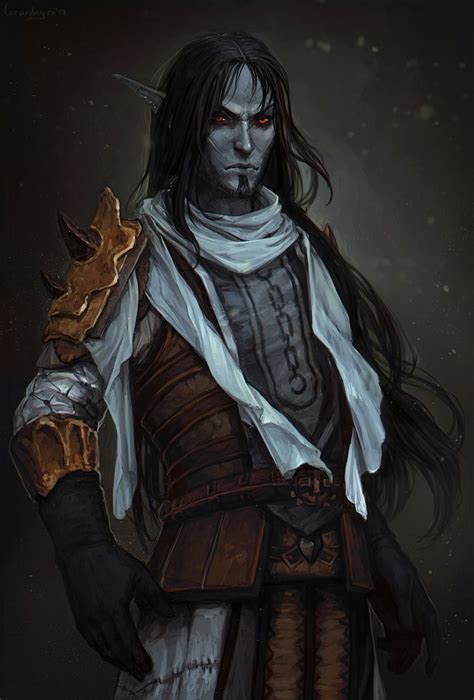 The Elder Scrolls Iii Morrowind Race Dunmer Elder Scrolls Art Elf