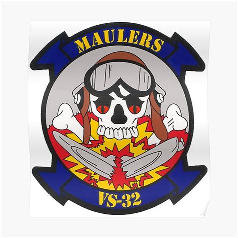 Vs 32 Maulers Crest Poster For Sale By Quatrosales Redbubble