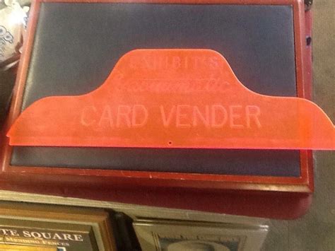 Exhibits Vacuumatic Card Vender Neon Pink Sign 1849533398