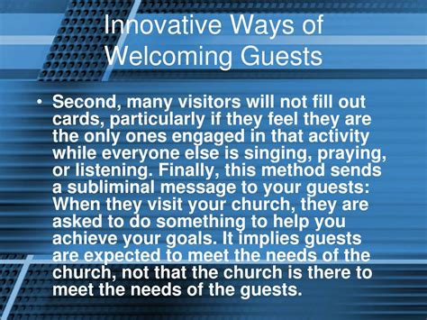 Ppt Innovative Ways Of Welcoming Guests Powerpoint Presentation Free