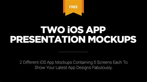 Download 2 Free iOS App Presentation Mockups on Behance