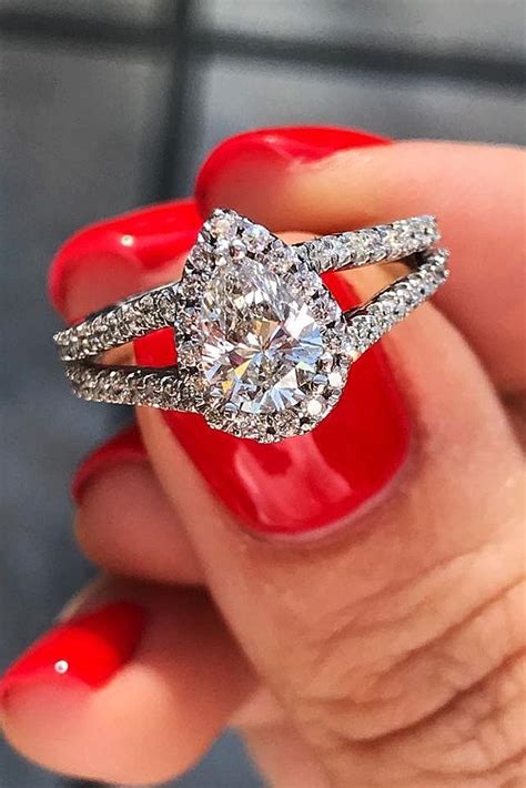 Gia certified 4.29 carat pear brilliant h vs 2 platinum diamond engagement ring size 7 gia report. 21 Stunning Pear Shaped Engagement Rings | Engagement ring ...