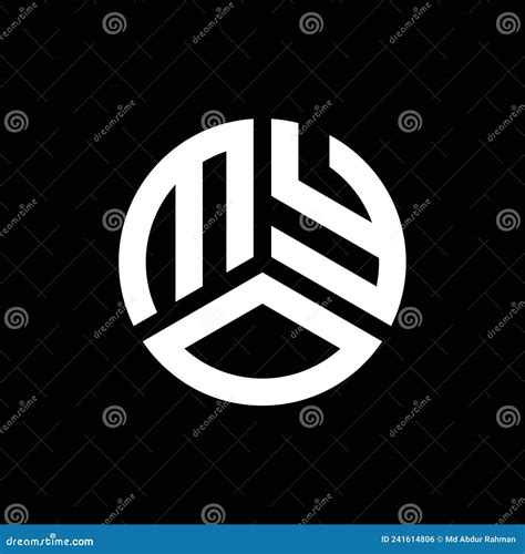 Myo Letter Logo Design On Black Background Myo Creative Initials