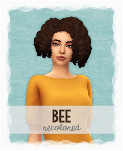Honey Hair Bee Hair Recolored Sims Hair Sims 4
