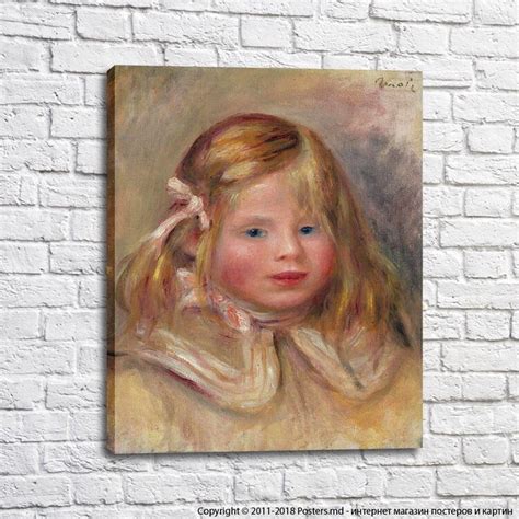 Pierre Auguste Renoir Coco With Pink Ribbon 1905 Postersmd