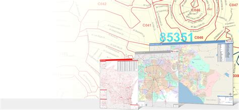 Postal Maps Zip Code Carrier Route And Zip4 Maps