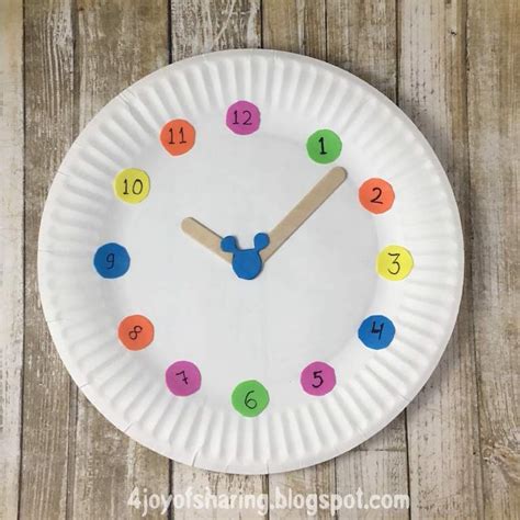 Paper Plate Clock Craft The Joy Of Sharing
