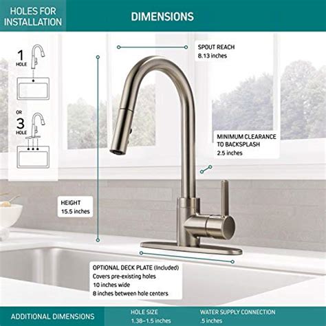 Peerless Precept Single Handle Kitchen Sink Faucet With Pull Down