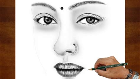 Draw a circle with an overlapping pear shape, the circle will work as the head, and the pear shape is the body of the rabbit. How to Draw a Realistic face.easy tutorial for beginners ...