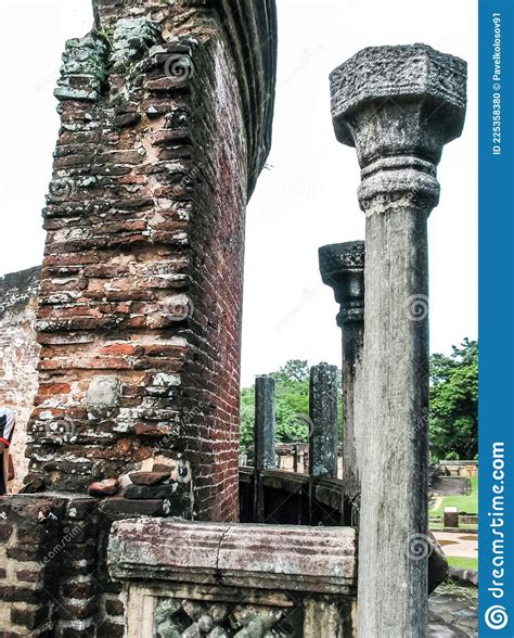 Polonnaruwa, Sri Lanka. the Ruins of an Ancient Temple Stock Photo