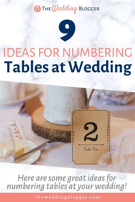 Check Out These Numbering Tables For Wedding Ideas That Will Help Your