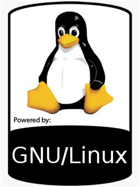 Powered By Gnulinux Sticker For Sale By Valartiste Redbubble
