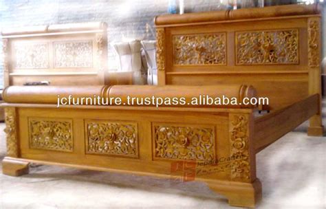 Discover over stylish, handpicked, and modern furniture series. Solid Teak Wood Antique Hand Carved Wood Bed Frame Jepara ...