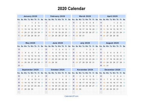 Free 2020 Printable Calendar Templates - Create Your Own Calendar ...