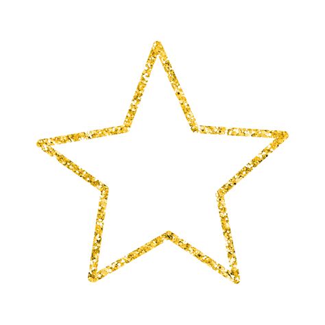 Free Yellow Star Glitter Outlined 14968200 Png With Transparent Background