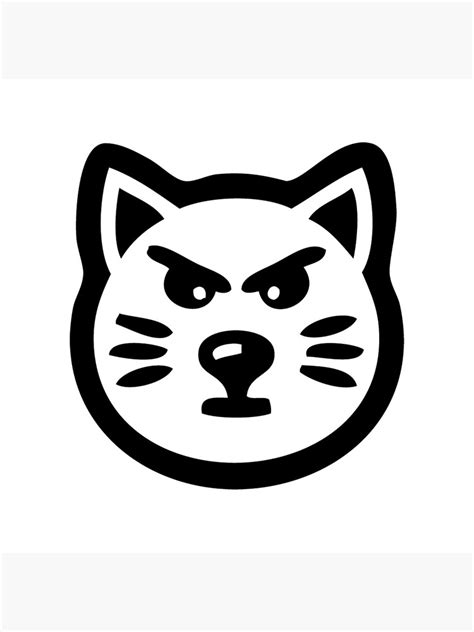 Angry Cat Face Poster By Cartattz Redbubble
