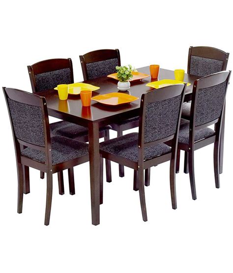 Buy dining table set online: Cameron Six Seater Dining Table (Wenge) - Buy Cameron Six ...