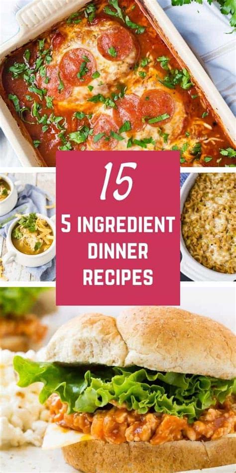 Easy Healthy Dinner Recipes 5 Ingredients Or Less Best Home Design Ideas