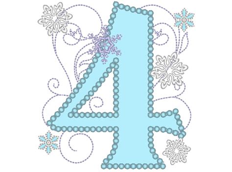 Frozen Swirls Birthday Numbers Whole Set From 1 Up To 9 With Etsy
