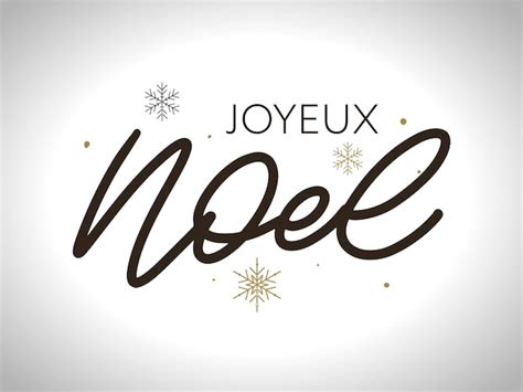 Premium Vector French Christmas Luxury Design Template Vector Joyeux