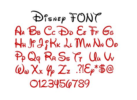 Disney Font SVG / Dxf / PNG / Pdf vector cut file Disney Font | Etsy