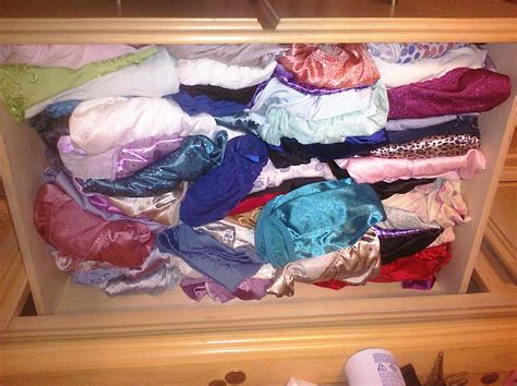 Real Womens Panties Wifes Panties In Multiple Colors And Types In Her Drawer
