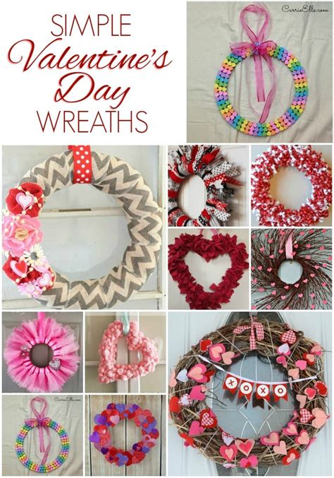 At least valentine's day is much easier. 12 Simple Valentine's Day Wreaths - Carrie Elle