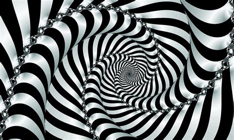 Hd Wallpaper White And Black Spiral Optical Illusion Spinning