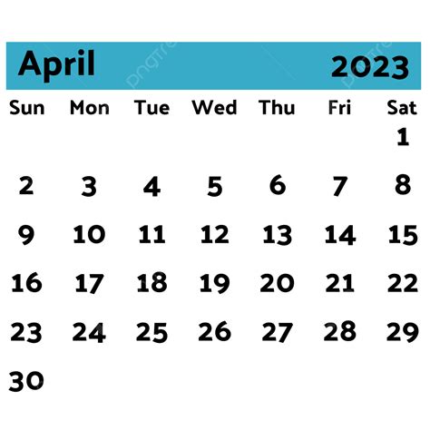 Calendario 2023 Abril Azul Png Calendario 2023 Calendario Abril Png