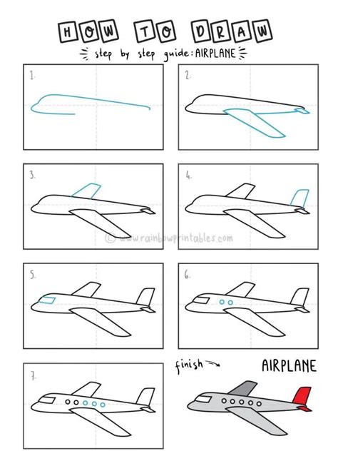 How To Draw A Cartoon Airplane For Small Kids Easy Step By Step Guide