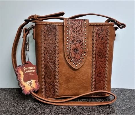 Newly Listed Montana West Trinity Ranch Tooled Leather Crossbody Bag