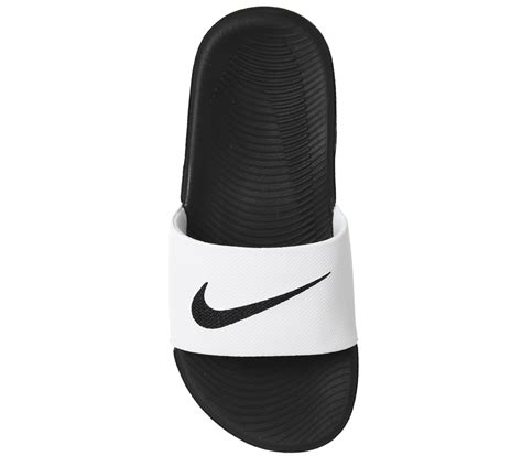 Nike Kawa Kids Slides White Black Unisex