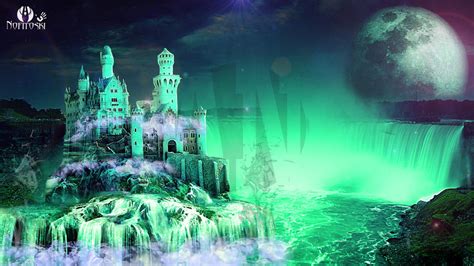 Castle In Waterfall By Aleksandarn On Deviantart