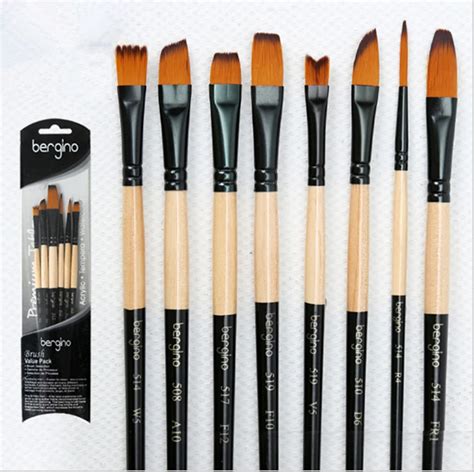 Ymjz 6pcs Artist Paint Brushes Set For Oil Acrylic Watercolor Gouache