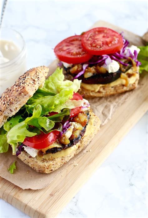 This burger truffle oil mushroom onion grilled burger looks so delicious. The Best Portobello Mushroom Burgers with Quick Caramelized Onions | Nutrition in the Kitch
